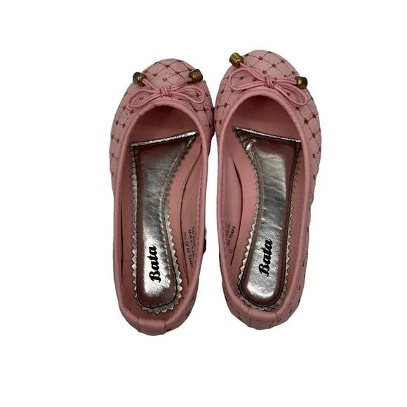 Bata Pink Ballet Bow Flats Size 11 Toddler Girl's - Picture 5 of 9